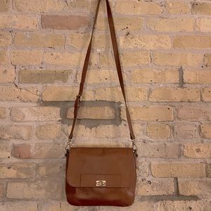 Fossil Brown Leather Crossbody Bag